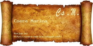 Csere Marina névjegykártya